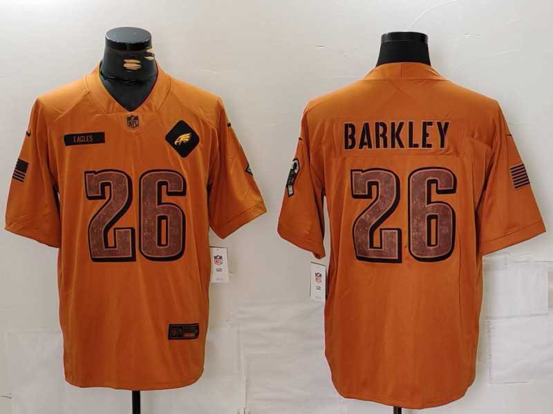 Men's Philadelphia Eagles #26 Saquon Barkley Limited Brown 2023 Salute To Service Jersey Dzhi,We sell and wholesale Men's Philadelphia Eagles #26 Saquon Barkley Limited Brown 2023 Salute To Service Jersey Dzhi on line form chian!
